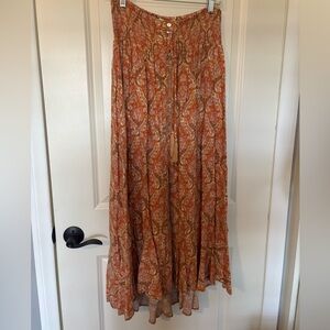 Long Flowing Skirt – with Front Slit | Boho Maxi Skirt